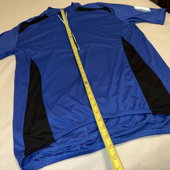 Aerotech Cyclewear Men’s Size 2XLT Cycling Shirt Blue Water Bottle Pockets - Picture 10 of 16